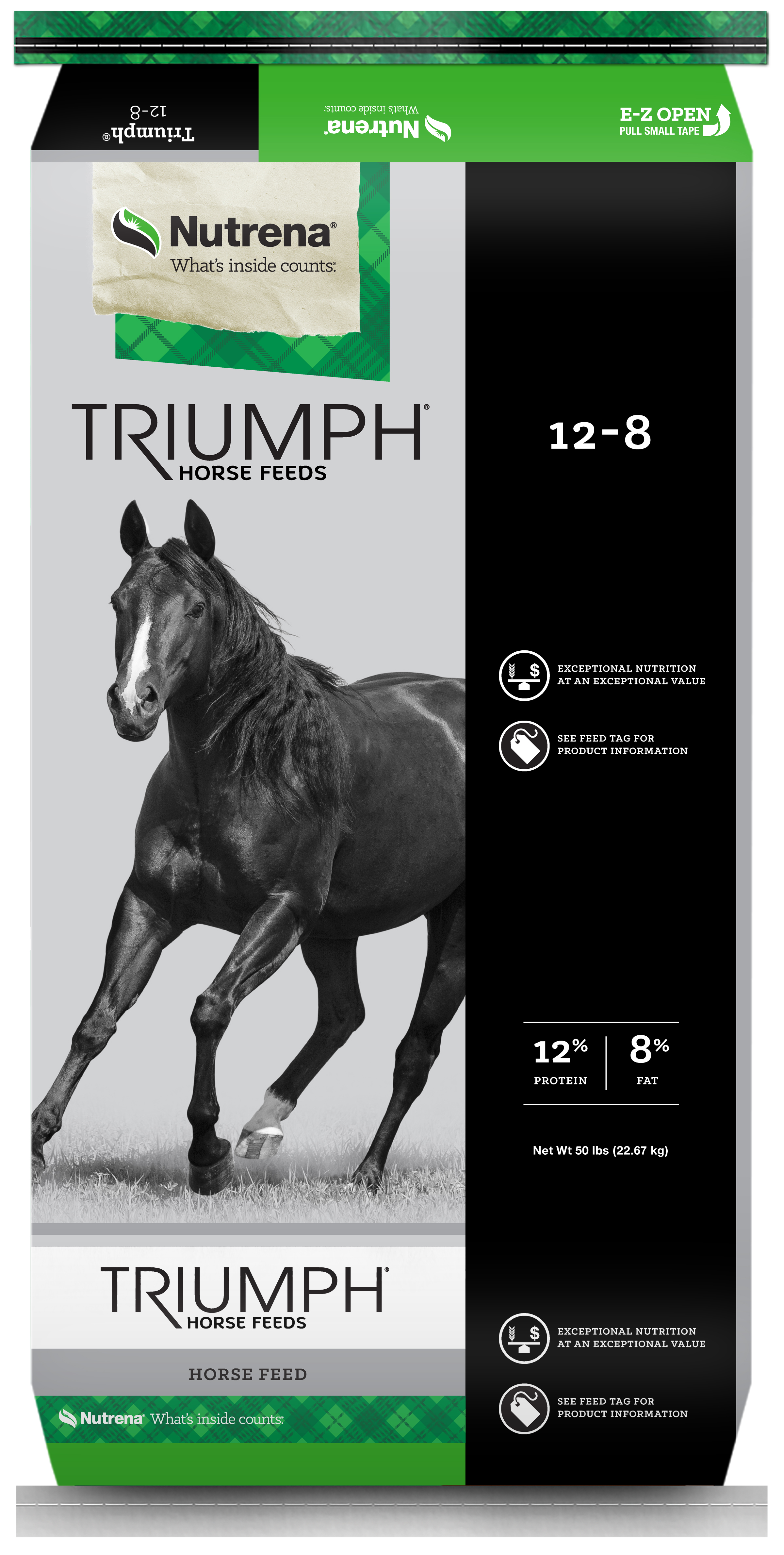 Nutrena Triumph 12-8 Horse Feed, 50 lbs