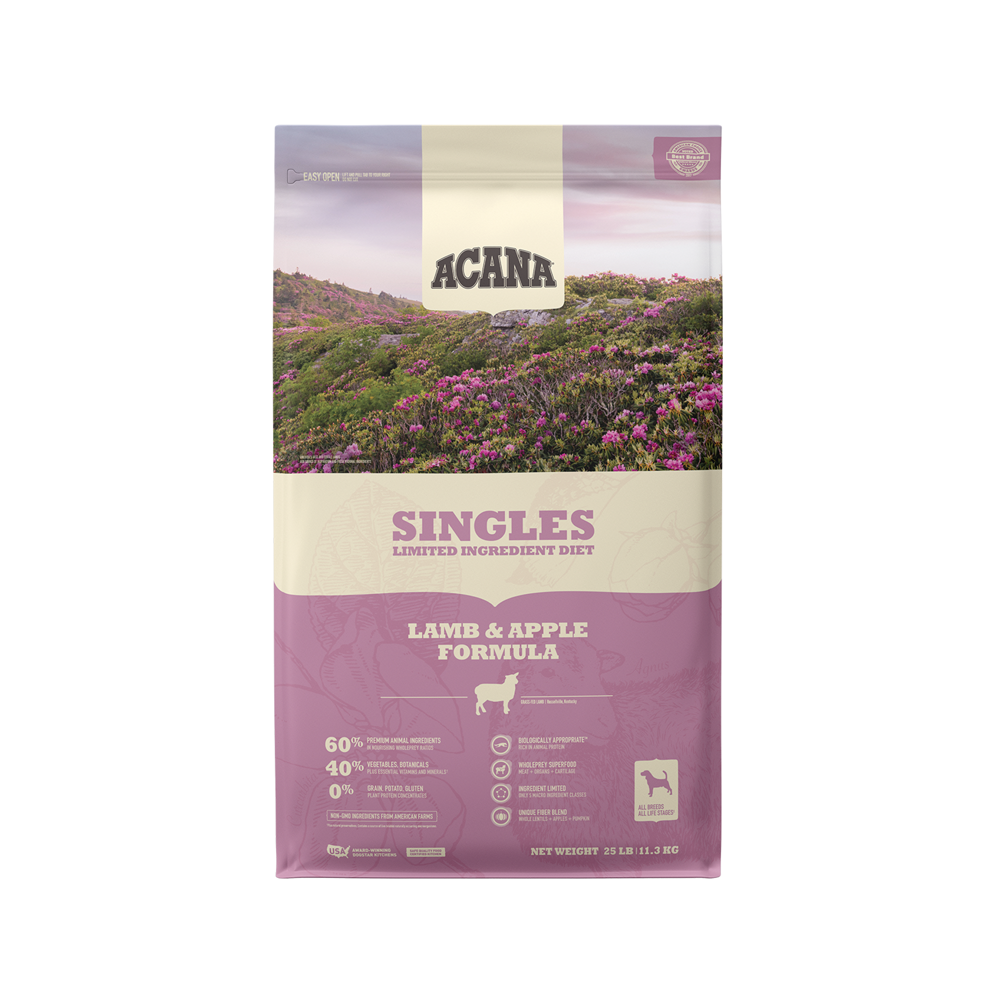 Acana Singles Lamb & Apple Recipe for Dogs