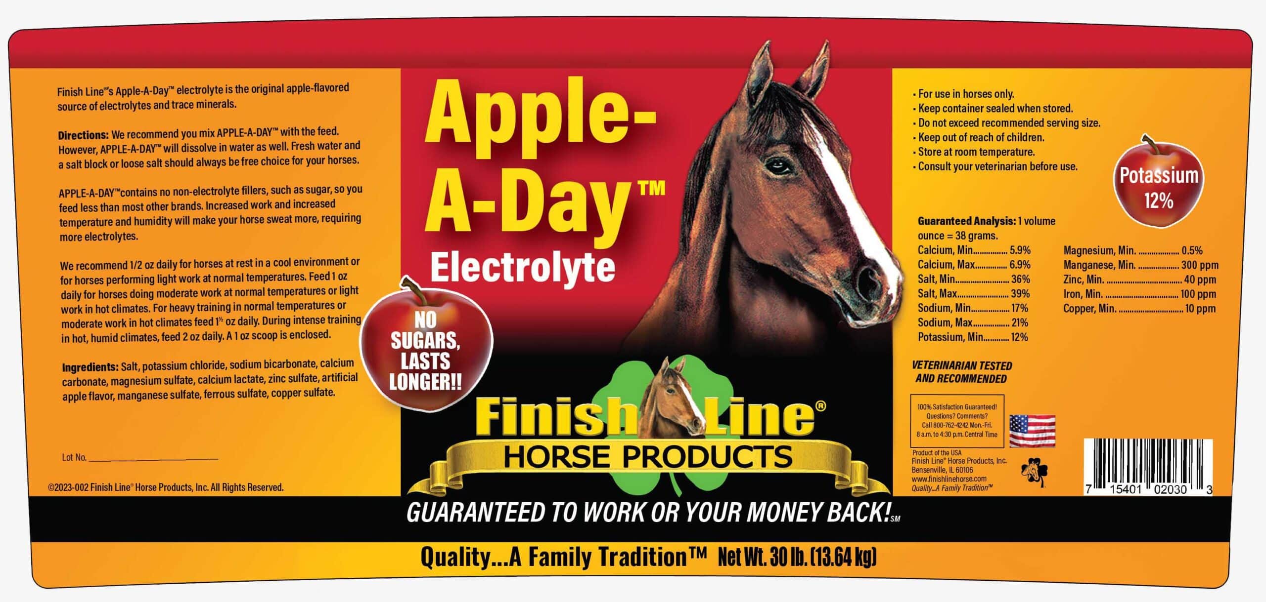 Finish Line Apple-A-Day Electrolytes for Horses