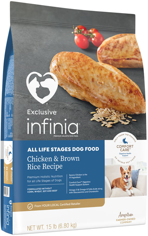 Infinia Chicken & Brown Rice Recipe Dog Food