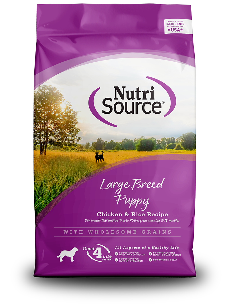 NutriSource Large Breed Puppy Chicken & Rice Dog Food, 26 lbs