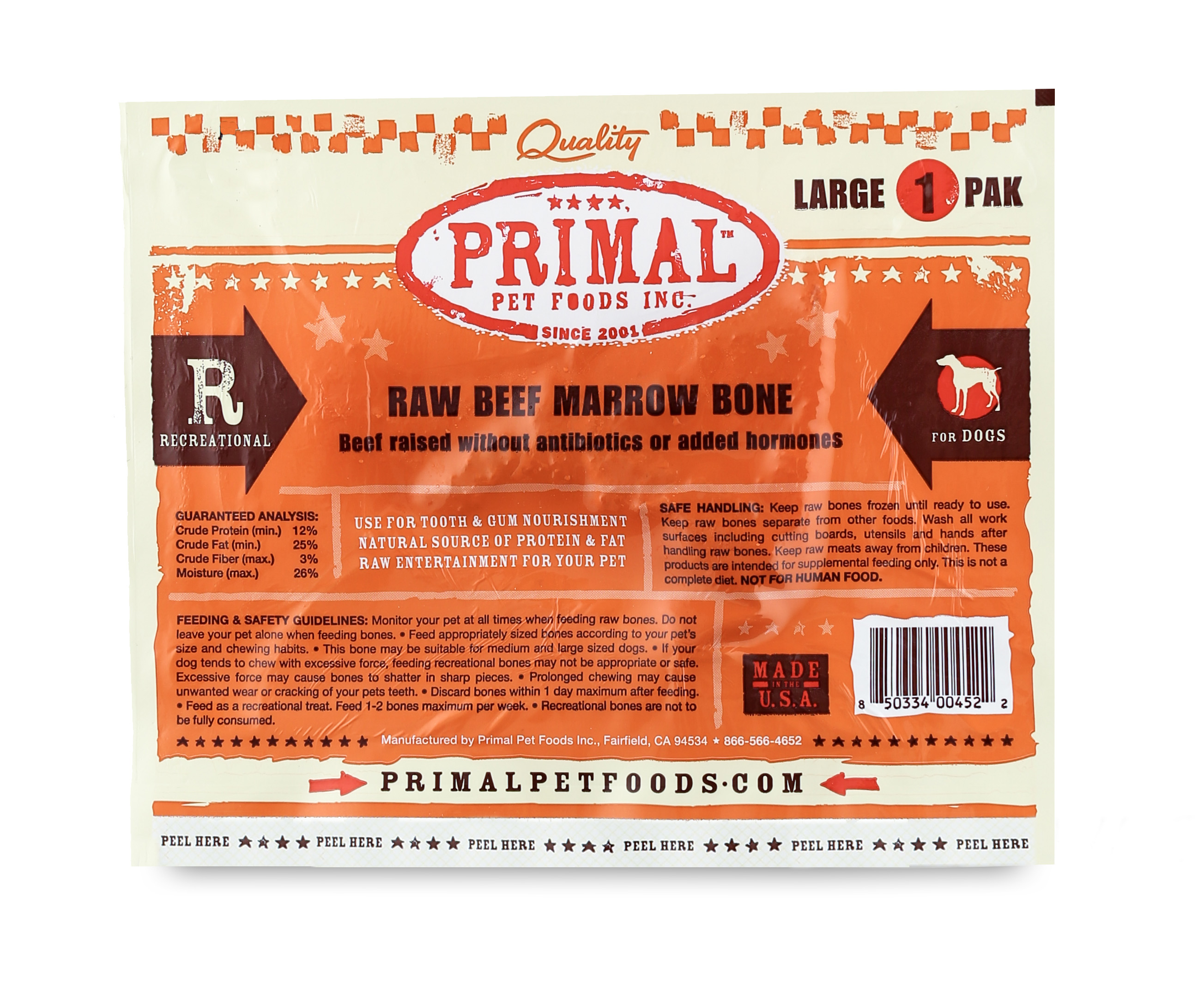 Primal Raw Recreational Bones - Single Pack