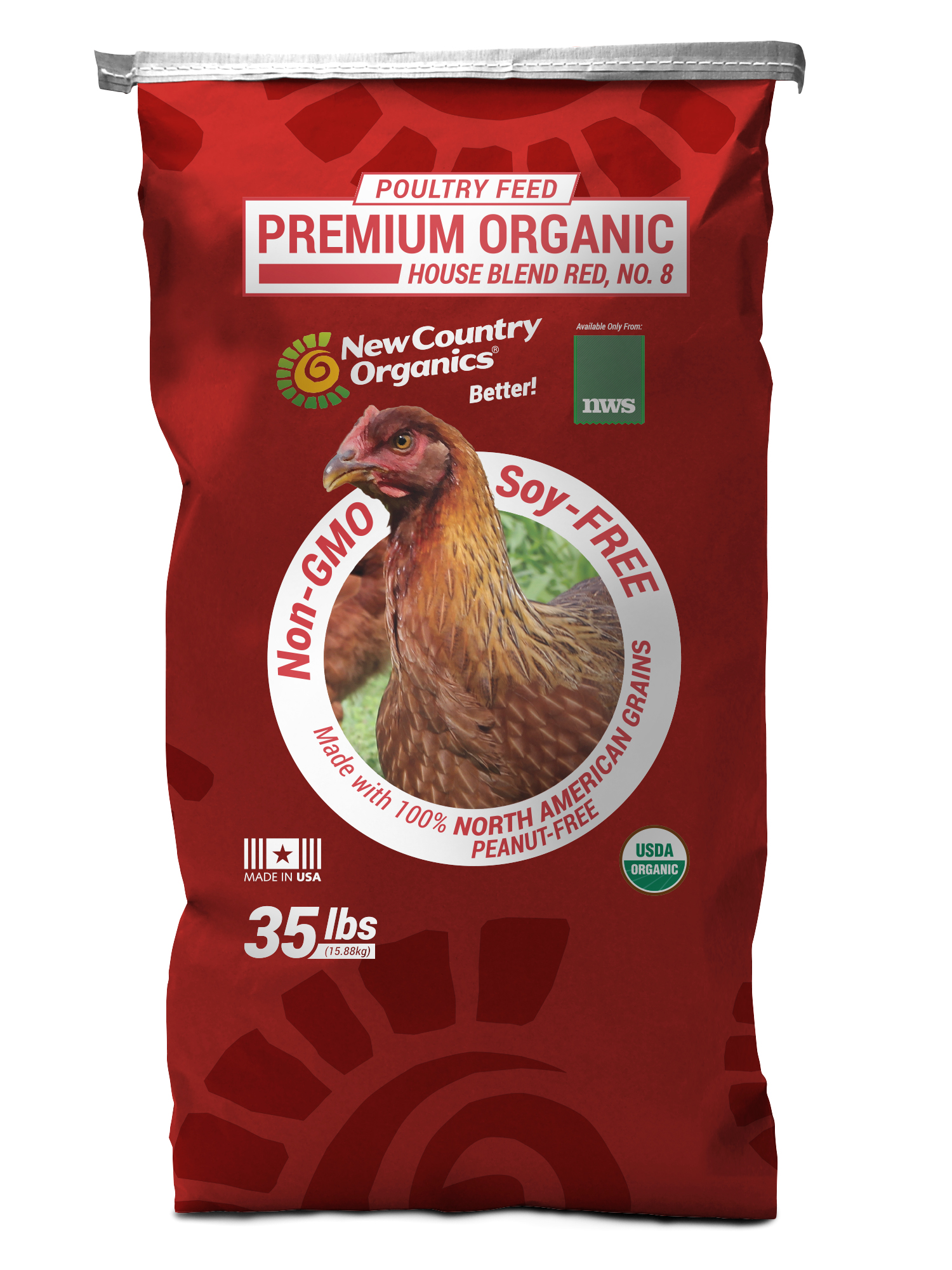 New Country Organics House Blend Red Grower Crumbles, 35 lbs