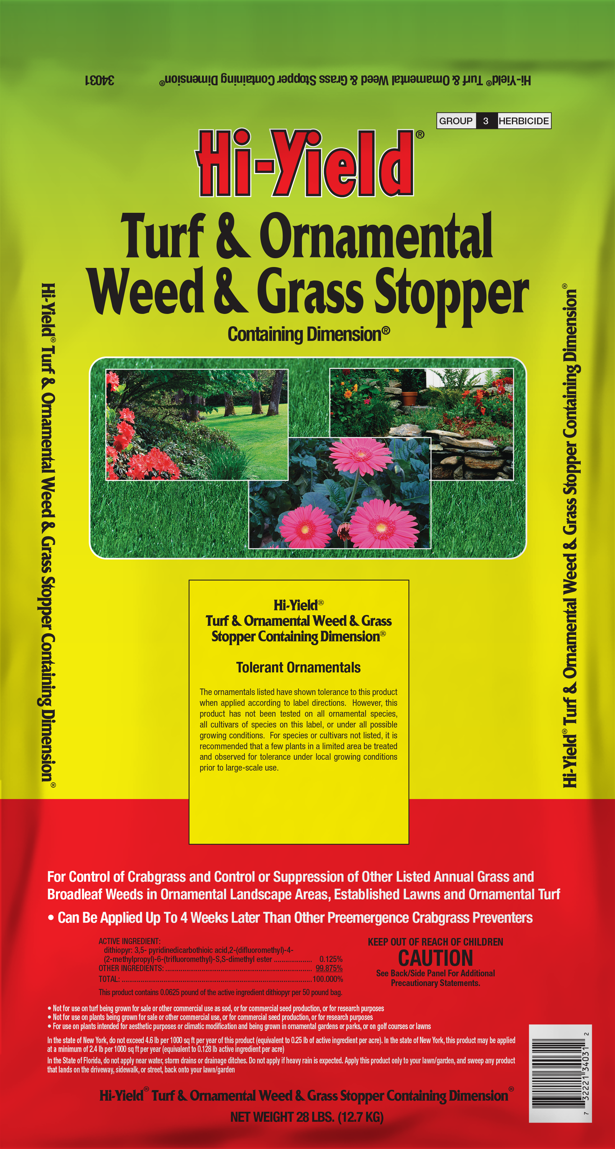 Hi-Yield Turf & Ornamental Weed & Grass Stopper Containing Dimension