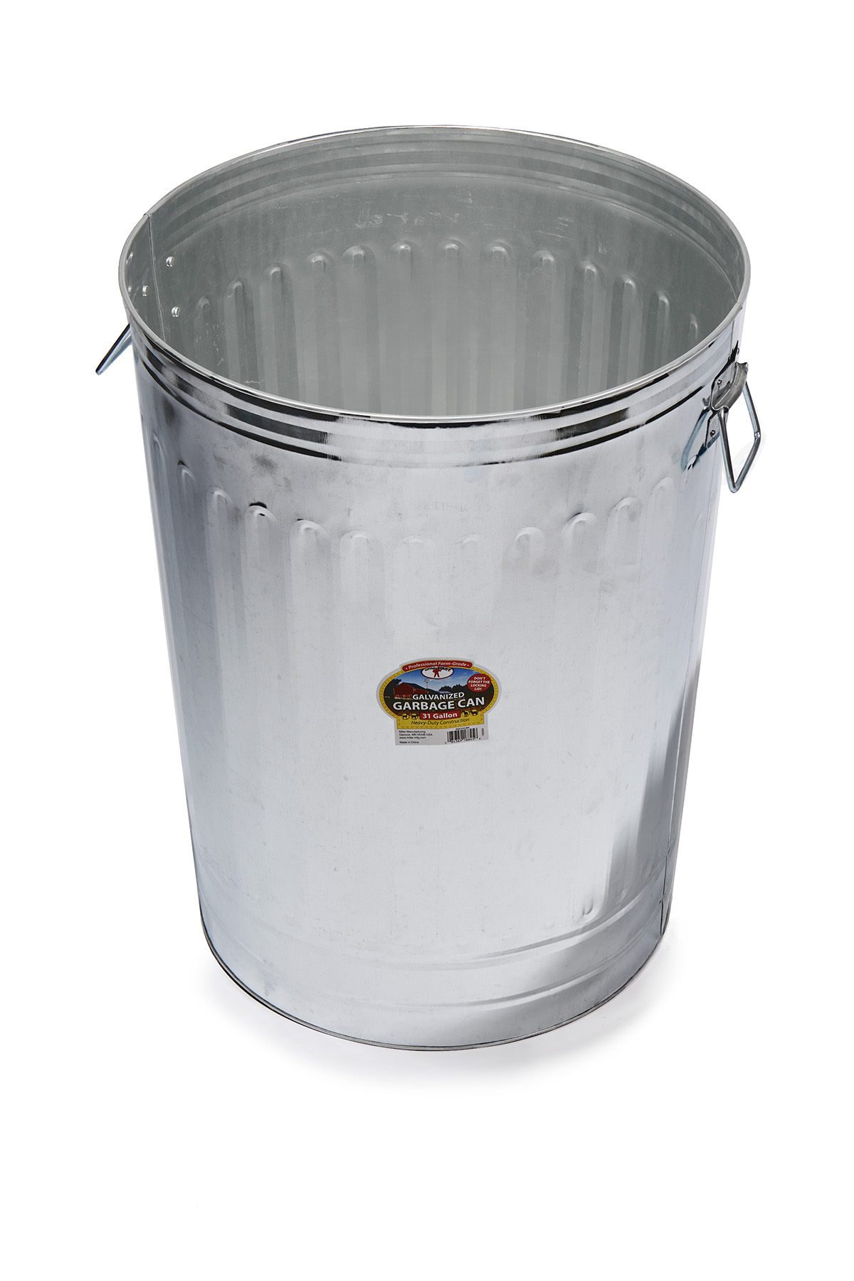 Galvanized Garbage Can, 31 gal