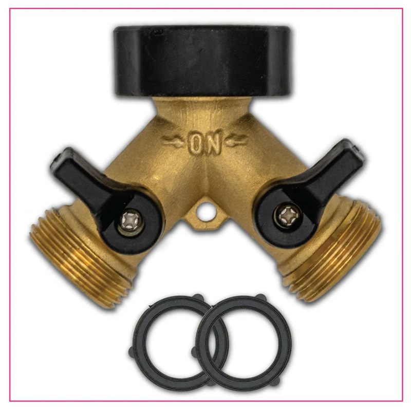 Heavy-Duty Brass Y-Valve with Shut-Off
