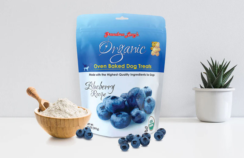 Grandma Lucy's Organic Oven Baked Dog Treats - Blueberry, 14 oz