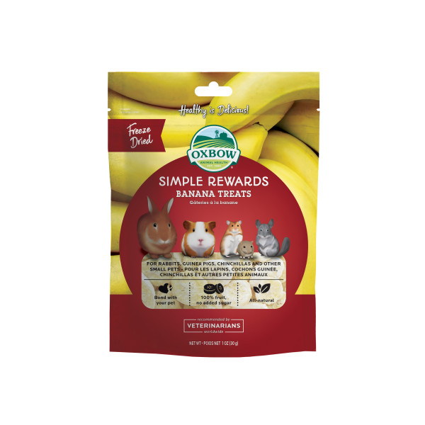 Oxbow Simple Rewards Freeze-Dried Banana Treats, 1 oz