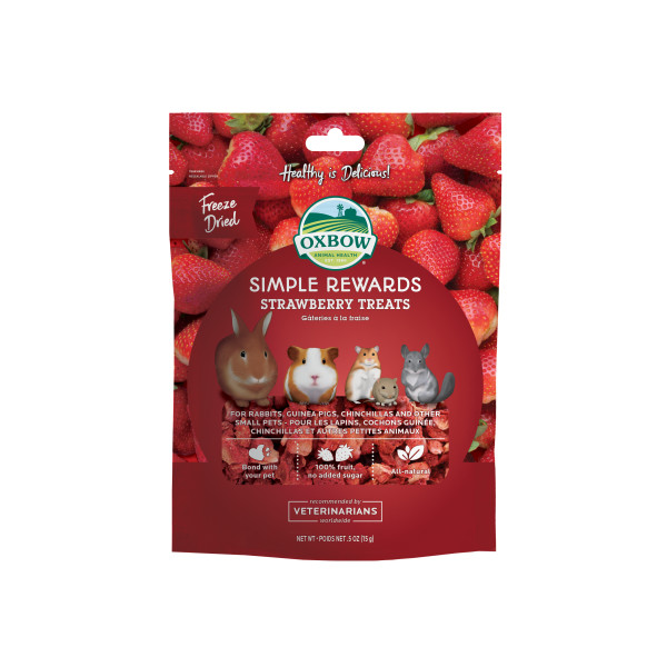 Oxbow Simple Rewards Freeze-Dried Strawberry Treat, .5 oz