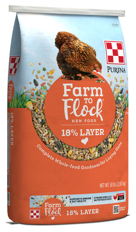 Purina Farm To Flock 18% Layer Feed, 50 lbs