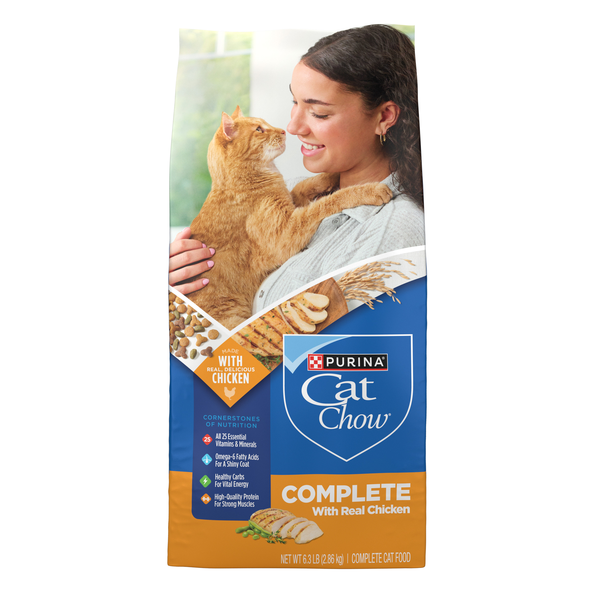 Purina Cat Chow Complete with Real Chicken, 6.3 lbs