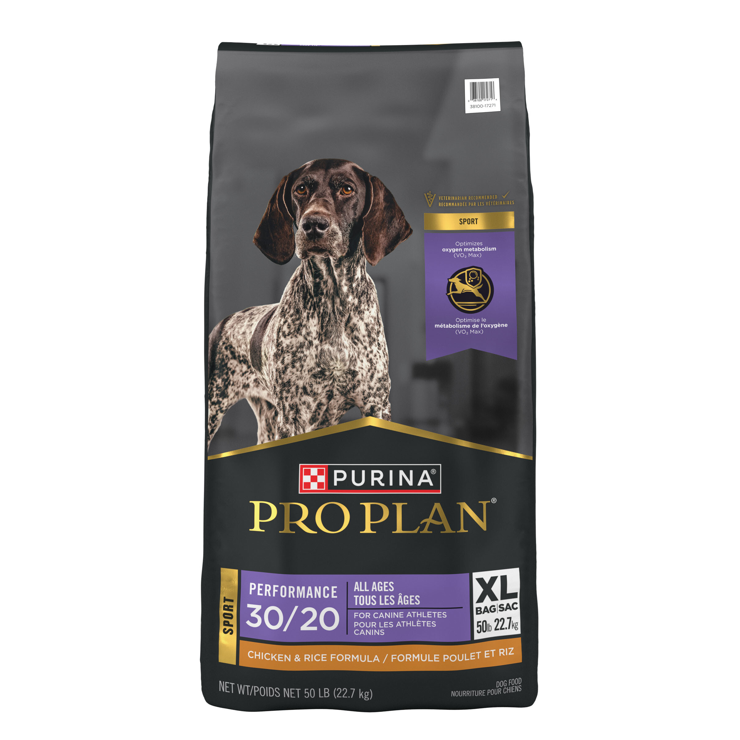 Pro Plan Sport Performance 30/20 Chicken & Rice Dog Food, 50 lbs
