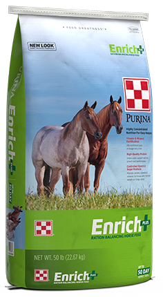 Purina Enrich Plus Ration Balancing Horse Feed, 50 lbs