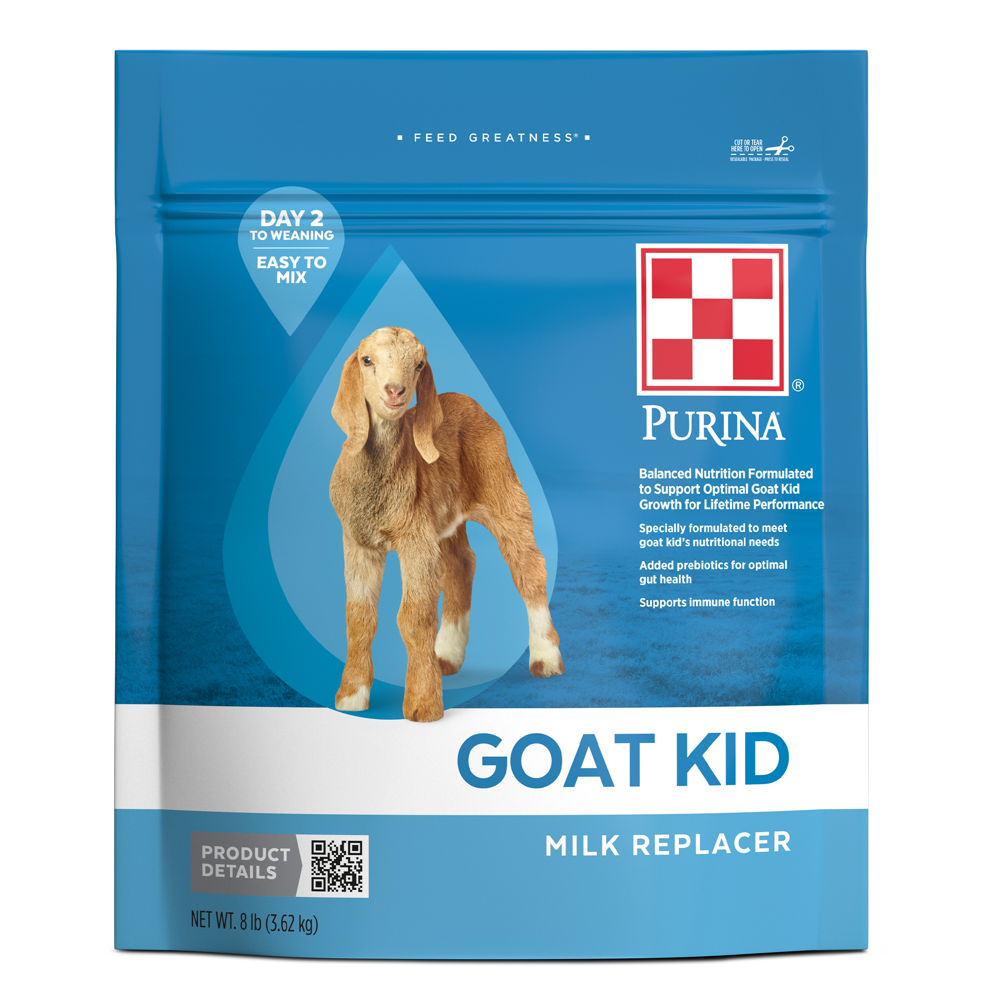 Purina Goat Kid Milk Replacer, 8 lbs